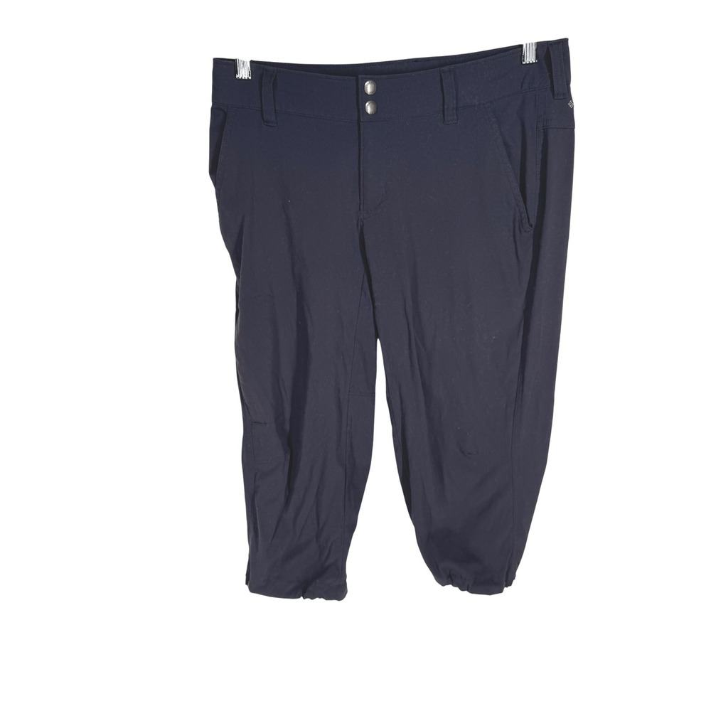 Columbia Omni-Shield Blue Hiking Capri Crop Pants Women Size 6 Water Resistant